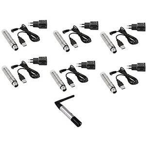 EUROLITE Set QuickDMX 1 x zender + 6 x accu-ontvanger