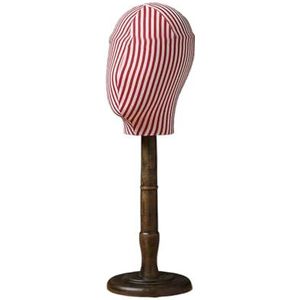 SAYEYBU Mannequin Manikin Head Hat Rack, Freestanding Professional Wooden Base Wig Stand Holder Hat Display Stand for Props Shop, Detachable Wood Stand,Bruin,B