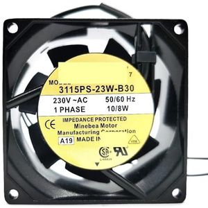 NMB 8038 230V Dual Ball 3115PS-23W-B30 8cm behuizingskoelventilator 80 * 38mm