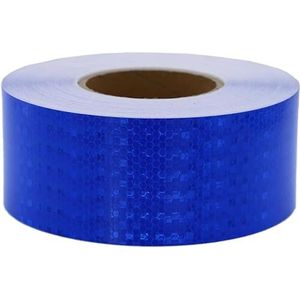 Reflecterende tape met hoge intensiteit, 50 m * 7 cm veiligheidswaarschuwingssticker for voertuigen, vrachtwagens en aanhangwagens – vergroot de zichtbaarheid en markeer gevaren (Color : Blue, Size