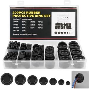 Kabeldoorvoer Set - Rubber - 200 Stuks - Waterdicht - 7 Maten