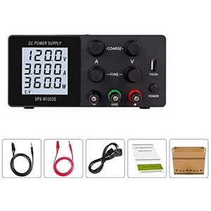 Tafelvoeding van laboratoriumkwaliteit, 120V 3A Switching Lab Dc Verstelbare Voeding 4 Digitale Gereglementeerde Usb Diy 5V Ogen Beschermen Laboratorium precisie Bench Bron Eenvoudig in te stellen en