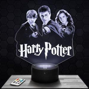 Harry Potter 3D LED Illusie Nachtlampje Lamp Nachtlampje Nachtlampje Gift Idee Kerst Verjaardag Jongen Meisje Nachtlampje Kids Volwassen Slaapkamer