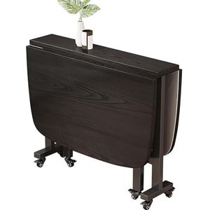 Opklapbare Eettafel, Neerklapbare Eettafel, Uittrekbare Houten Eettafel, Kleine Eettafel Met Bewegende Wielen, Opvouwbaar In 3 Vormen, Mobiele Klaptafel, Ideaal For Lounges, Cafés, Restaurants (Color