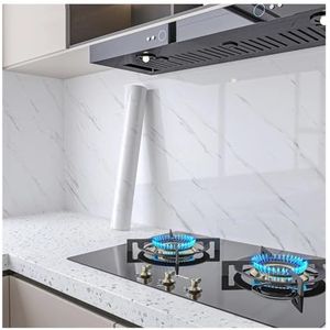 XUCZHAI Keuken Oliebestendige Film 40cm Breedte Marmer Zelfklevend Behang Vinyl Muurstickers Waterdicht Contact Papier Voor Keuken Decoratieve Film Home Decor Voor Keuken Aanrecht (YT206)