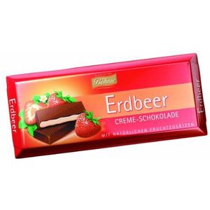 Erdbeer Creme-Schokolade (vegan chocolade lactosevrij met aardbei) 100g