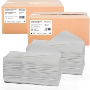10000 ARNOMED papieren doekjes (2 dozen), 1-laags papieren handdoekjes V-vouw, 25x23cm papieren doeken, papieren handdoeken naturel, 40x250 papieren doeken voor dispenser, gevouwen papieren handdoeken