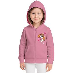 United Labels Paw Patrol sweatjack voor meisjes, kinderen, capuchontrui met ritssluiting, hoodie, roze, roze, 98-104