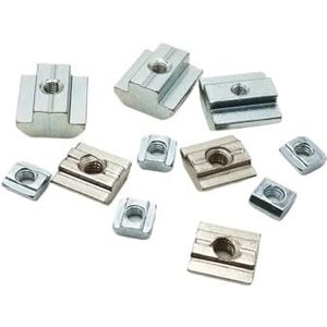 T-gleufmoer, Schuifmoeren for aluminiumprofielen 2020 3030 4040 4545 M3 M4 M5 M6 M8 M10 draad(4545-M5-10Pcs)