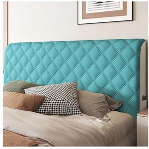 VONCYKI Dikker fluwelen hoofdhoes voor bed, all-inclusive pluche gewatteerde hoofdbordhoes, grijze kleur, bedrugleuning, stofdichte beschermhoes, A lake blue, B 210 x H70 cm