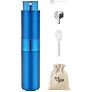 LAC Reis Parfumverstuiver 8ml - Navulbare Mini Parfum Atomizer - Inclusief Vulpijpjes - Handig & Compact - Blauw
