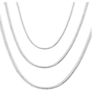 925 Sterling zilveren slangenketting ketting, 40-75 cm, 1MM/2MM/3MM, Unisex, Mode sieraden hanger (Color : 65CM 26inch_2MM)