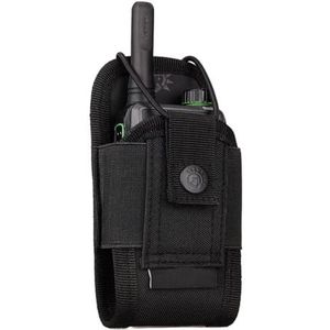 Nylon Radioholster, Universele Radiohoes Lichtgewicht Militaire Intercom-Opbergtas Tas, voor Molle-Systeem Portofoons Holsteraccessoires(Black)