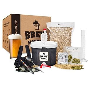 Brew Monkey Compleet IPA Bierbrouwpakket | 5 Liter | Bier Brouwen in je Eigen Keuken | Bier Brouw Pakket met Verse Ingrediënten | Origineel Cadeau