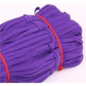 6mm kleurrijke hoog-elastische elastische banden touw rubberen band lijn spandex lint naaien kant trim taille band kledingstuk accessoire 5M-17 paars