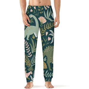 Dinosaurussen Leuke Dino Heren Pyjama Broek Print Lounge Nachtkleding Bodems Slaap Broek 3XL