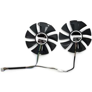 Voor Red voor Devil RX470 RX480 RX580 GPU-koeler Koelventilator Voor PowerColor voor Radeon voor voor Dragon AX RX 480 470 580 Videokaarten(A set of fan)