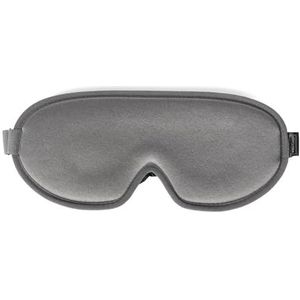 WellTouch Slaapmasker voor diepe ontspanning, comfortabel oogmasker met 3D traagschuim, inclusief oordopjes en zak, koel en ademend oogkussen, bevordert een goede nachtrust, zilvergrijs