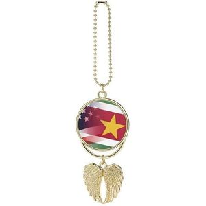Vlag Van Suriname En VS VLAG Auto Opknoping Ornamenten Hanger Achteruitkijkspiegel Decoraties Auto Interieur Accessoires