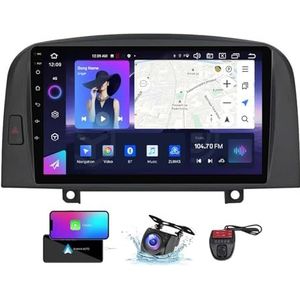 Android 13 Dubbel DIN autoradio voor Hyundai Sonata NF 2004-2008-GPS Navi | Gratis achteruitrijcamera| 9 inch Scherm met Carplay Android Auto/FM RDS DAB/Bluetooth/SWC/DSP Stereo(NF-3)