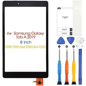 ARSSLY Touchscreen voor Samsung Galaxy Tab A 8.0 2019 T290 SM-T290 T295 SM-T295 Digitizer Touchscreen Touch Digitizer glasplaat met reparatieset, zwart (geen LCD-scherm)