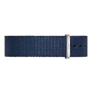Daniel Wellington Classic Bayswater Uniseks armband voor volwassenen, 18 mm, NATO, blauw/zilver, NACHT BLAUW, 18mm, modieus