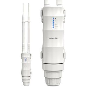 WAVLINK AC600 Dual Band Externe WLAN-repeater, draadloos toegangspunt, Repeater/Ap Mode/Router/WISP, 2,4 GHz 150 Mbps + 5 GHz, 433 Mbps, passief PoE-model, 100 m+, wit