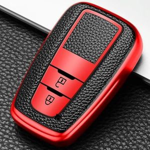 Lederen TPU autosleutelhoes tas shell sleutelhanger houder voor Toyota Camry Prado CHR voor Prius Corolla RAV4
