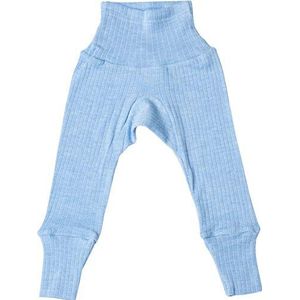 Cosilana, Babybroek met navelband, 45% KBA katoen, 35% kbT-wol, 20% zijde (blauw gemêleerd, 50-56), blauw melange, 50-62