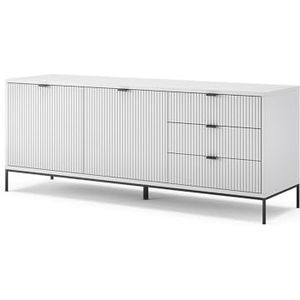 Vicco TV-meubel ""Eliza"", Wit, 150.1 x 60 cm met 3 laden, 2 deuren