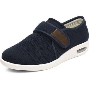 Comfortabele Casual Schoenen, Gezwollen Voeten Wandelen Oedeem Sneakers Ouderen Ademend Schoenen Comfortabele Lichtgewicht Maat Casual Schoenen(Blue,44 EU)