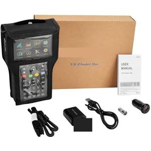 Satellietzoeker, digitale satellietsignaalzoeker, V8 Finder Max Handheld Combo Meter DVB-S/S2/S2X Ondersteuning H.264 / H.265 7.4V/4000mAh Li-ion Batterij Satellite Finder voor het aanpassen van satel