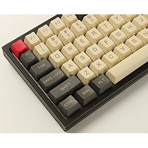 YMDK 96 84 ANSI ISO Keyset OEM Profiel Dikke PBT Keycap Set voor Cherry MX Mechanische Toetsenbord YMD96 RS96 KBD75 YMD75 FC980M (Grijs Beige) (Alleen Keycap)