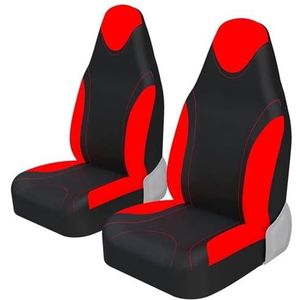 Stoelhoezen 2 Stuks Voorstemmerstijl Autostoelhoezen Universeel Voor Citroen Voor C1 Voor Auto's Vrachtwagens Suv Stoelbeschermer Autostoelbekleding (Color : 2pcs RED)