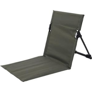 Homefurnishmall Opvouwbare campingstoel buiten, opvouwbare strandstoel multifunctionele lichtgewicht strandstoel enkele luie rugleuning stoel voor tuinfeesten, picknickstrand (legergroen)