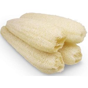 Natuurlijke biologische loofah sponzen grote exfoliërende douche-bad loofah luffa loofa body scrubbers sponzen voor SPA schoonheid bad en stralende huid, Pack van 4