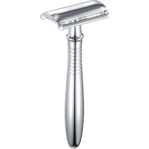 BAILI Dubbele Rand Veiligheid Scheermes Roestbestendig Herbruikbare Handleiding Lange Handvat Milde Agressie Nat Scheerapparaat voor Mannen Vrouwen Kapper Baard Bikini Oksel Ontharing BD191C