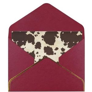 Bruine koe vlekken elegante parel papier wenskaart - voor individuen vieren speciale gelegenheden, kantoor collega's, familie en vrienden uitwisselen groeten