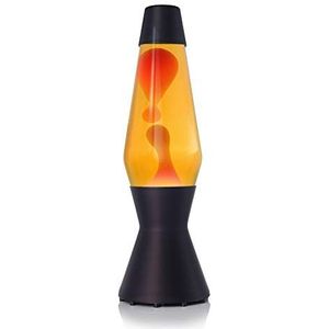 Mathmos Mat Zwarte Astro Lavalamp - Geel/Oranje