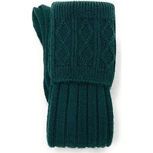 Tartan Tweeds Schotse wollen sokken voor heren met de hand gemaakt in Schotland, Fles Groen, 4-7