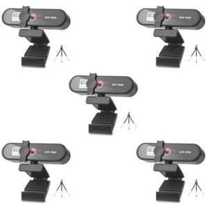 Mealoodiousmusea 5 set Computer Webcam Auto-focusing HD USB Online Verstelbare PC Camera met Microfoon Bedrade Vervanging Externe Web Cam Camcorder Zwart 1 K