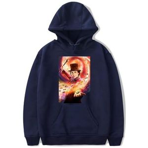 IZGVLELIHN Wonka Merch Trainingspak met capuchon voor jongens en meisjes, modieuze trui, uniseks, voor dames en heren, trendy, hiphop, hoodie, casual streetwear, Blauw, XXS