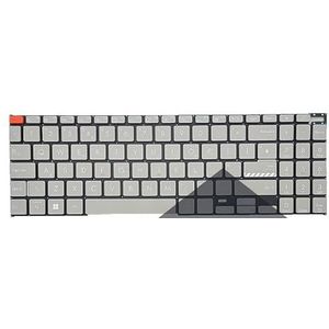 Russisch toetsenbord voor VivoBook voor S 16X M5602 S5602 M3502 M3502Q K3502Z S3502 met achtergrondverlichting(UK Grey Org LED)