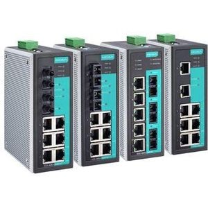 Entry-level managed Ethernet switch with 8 10/100BaseT(X) ports, 0 to 60°C operating temperature, PROFINET enabled