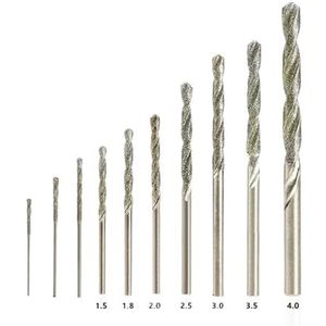 Diamant Gecoate Boor 5/10 stuks 0,8 mm - 4,0 mm Micro HSS Spiraalboor Voor Het Boren van Gaten voor Marmeren Baksteen Voor Tegels (Kleur: 10 stuks 0,8-4,0