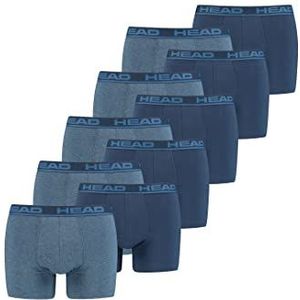 HEAD Basic boxershort voor heren, ondergoed, onderbroek, pak van 10, kleur: 003, kleur 003, kledingmaat: L, 003 – blauwe hemel