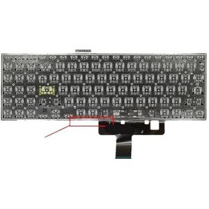 YGUWZ US Russisch Backlight Toetsenbord Compatibel Met E510 L510 X521 E510MA L510M X521UA X521IA X521J X521F Zilver Zwart (US Zilver)