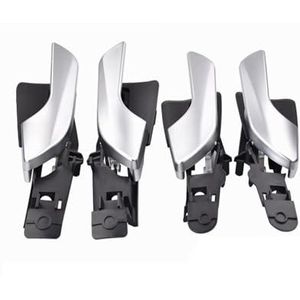 Auto interieurdeurgrepen 4 Stuks Voor Alfa Voor Romeo Voor Giulietta 2012-2018 Auto Binnendeurhendel Binnendeurgrepen Binnenste Binnenknop(Matte Silver)