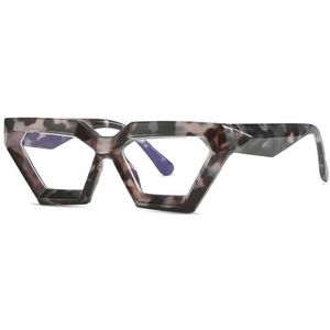 Halloween-cadeau Modieuze montuur, Cat Eyes Brilmontuur met Glazen Unisex Multicolor 143x150mm(Black Leopard)