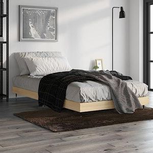 DIGBYS Bedframe Sonoma Eiken 90x200 cm Engineered Wood